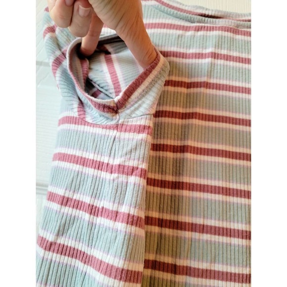 Pink Republic Striped Short Sleeve Top Large - Picture 6 of 6